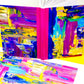 A5 Hardback Notebook - Expressive Vibrant Original Abstract  Design - 160 Lined Pages