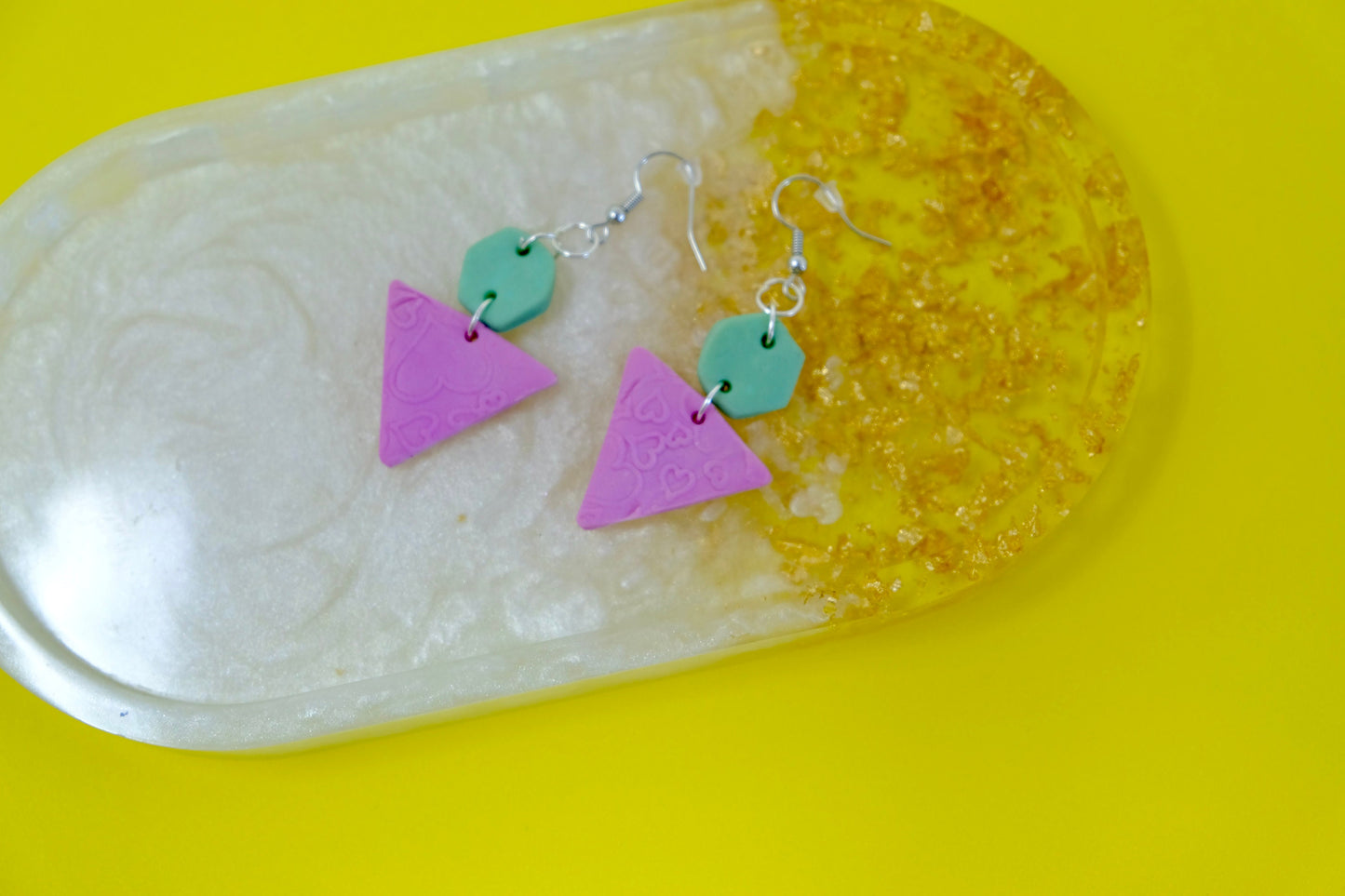 Imperfectly Perfect Handmade Polymer Clay Earrings - Assorted Colourful Geometric Earrings