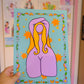 Colourful Goddess Print A4 Art Print - Cute Illustration As Colourful Wall Art -
