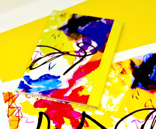A5 Hardback Notebook - Vivid Colourful Contemporary Original Design - 160 Lined Pages