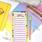 Creative Cute and Colourful List Pads - List Note Pads with 50 Tear Away Pages - To Do List Pads In 6 Colours