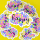 Floral Decorated Word Sticker - Bold Botanicals Die-Cut Stickers - Colourful Florals Sticker with Text