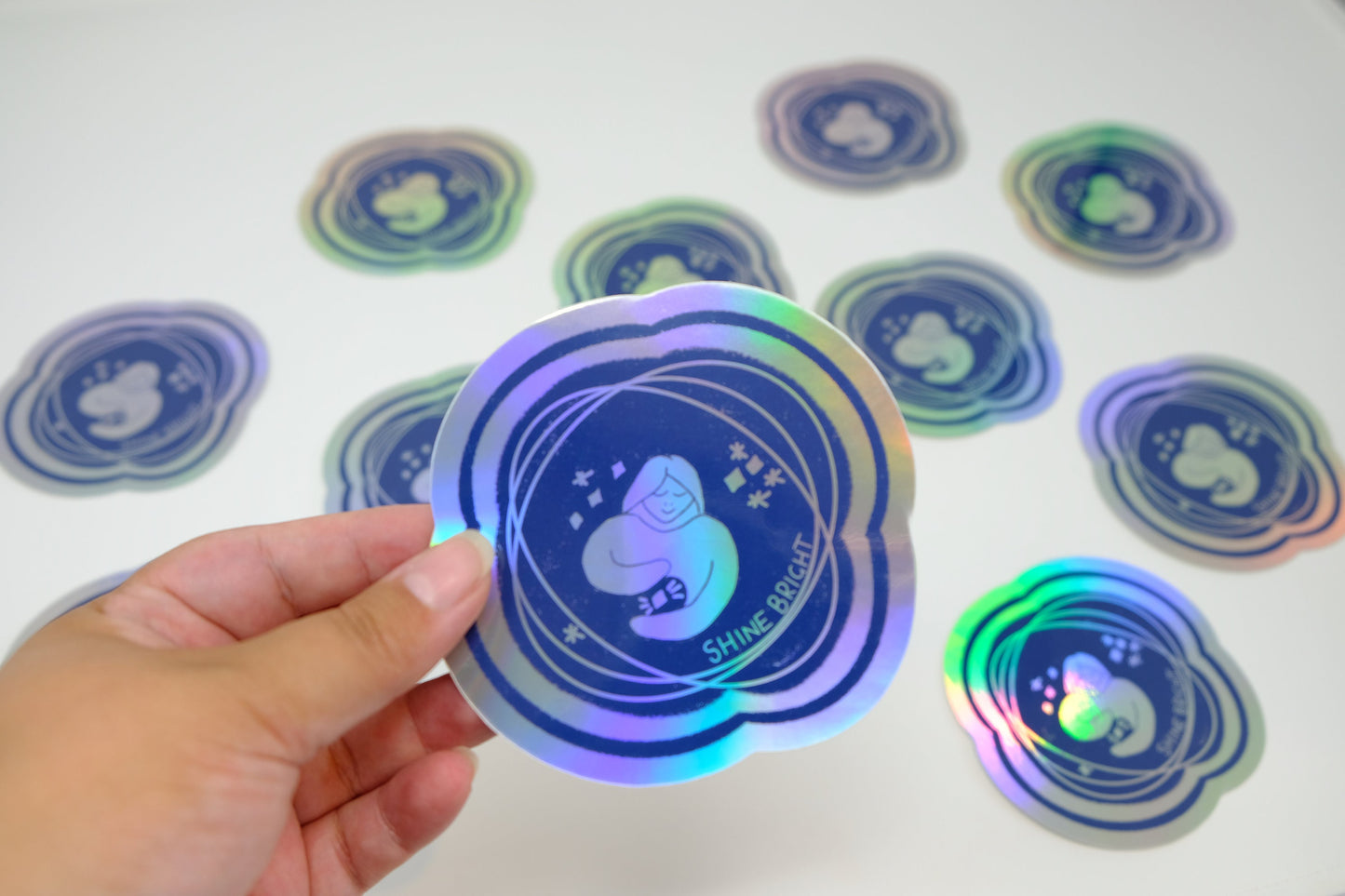 Shine Bright // Rainbow Holographic Sticker