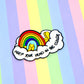 Head In The Clouds Iron-on Embroidery - Positive Rainbow Affirmation Patch - Dreamers Patch with Rainbow Embroidery