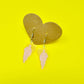 Nude Blonde Beauty Acrylic Drop Earrings - Body Positive Gold or Silver Hoop Earrings - Double-sided Recycled Acrylic