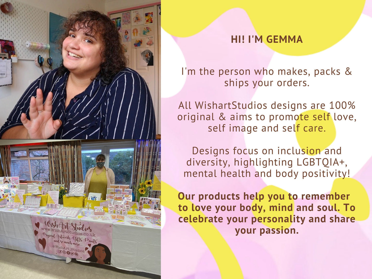 Digitally Illustrated Grow Wild Nude A5 Art Print - Colourful Heavyweight Postcard Print - Body Positive Print Wall Art