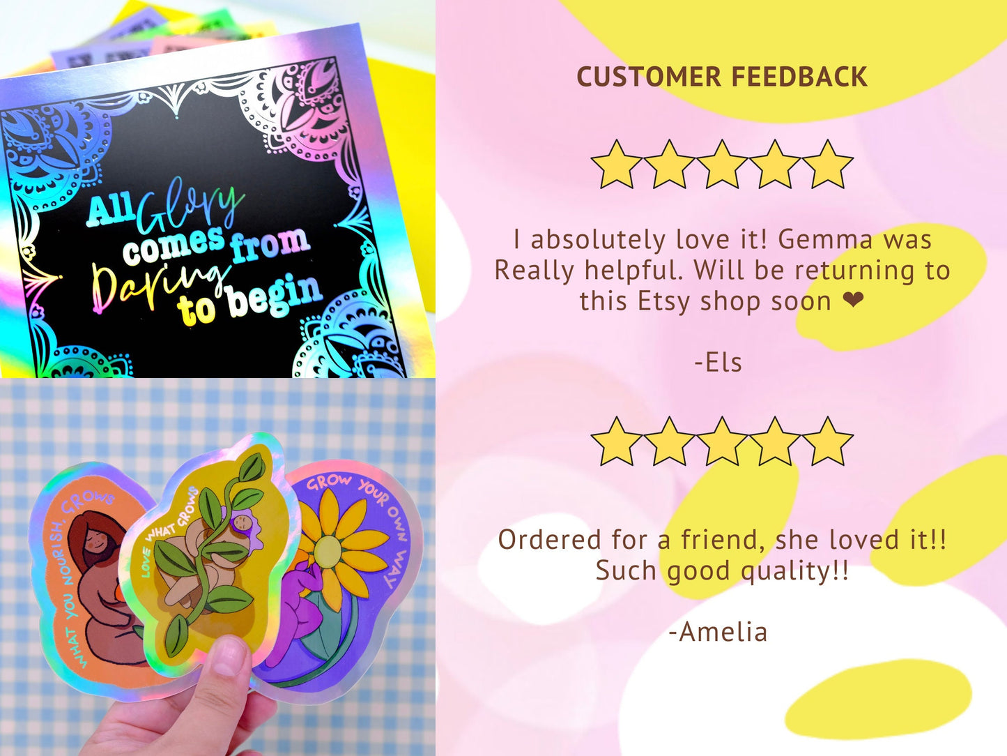 Love Your Skin Glitter Sticker - Self Love Holographic Glitter Vinyl Sticker - Body Positive Glittery Die Cut Sticker